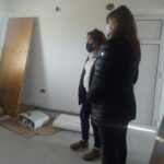 Concejales del FdT recorrieron las vivienda en construcción.